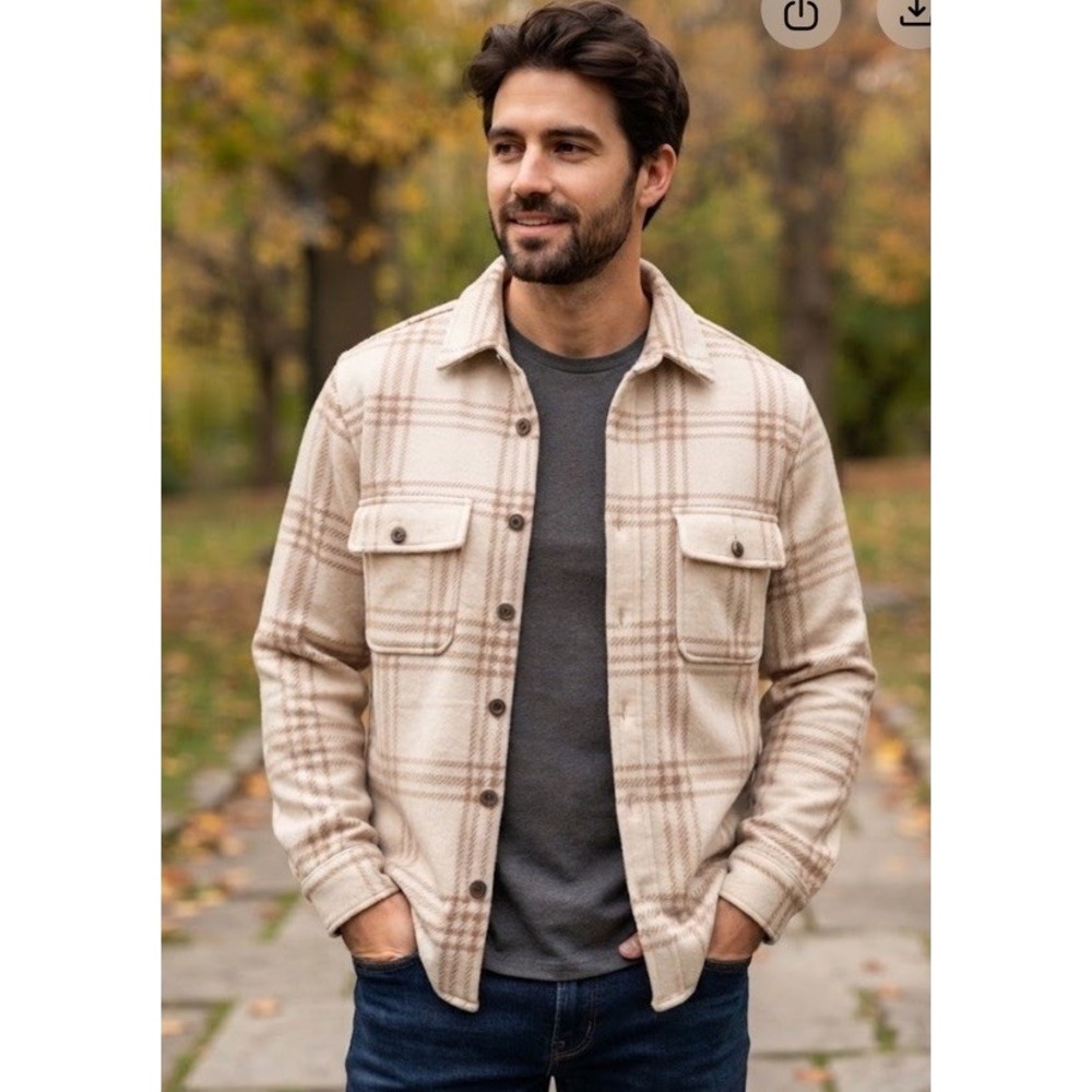 F/X Fusion Long Sleeve Twill Multi Check Shirt NWT SIZE S